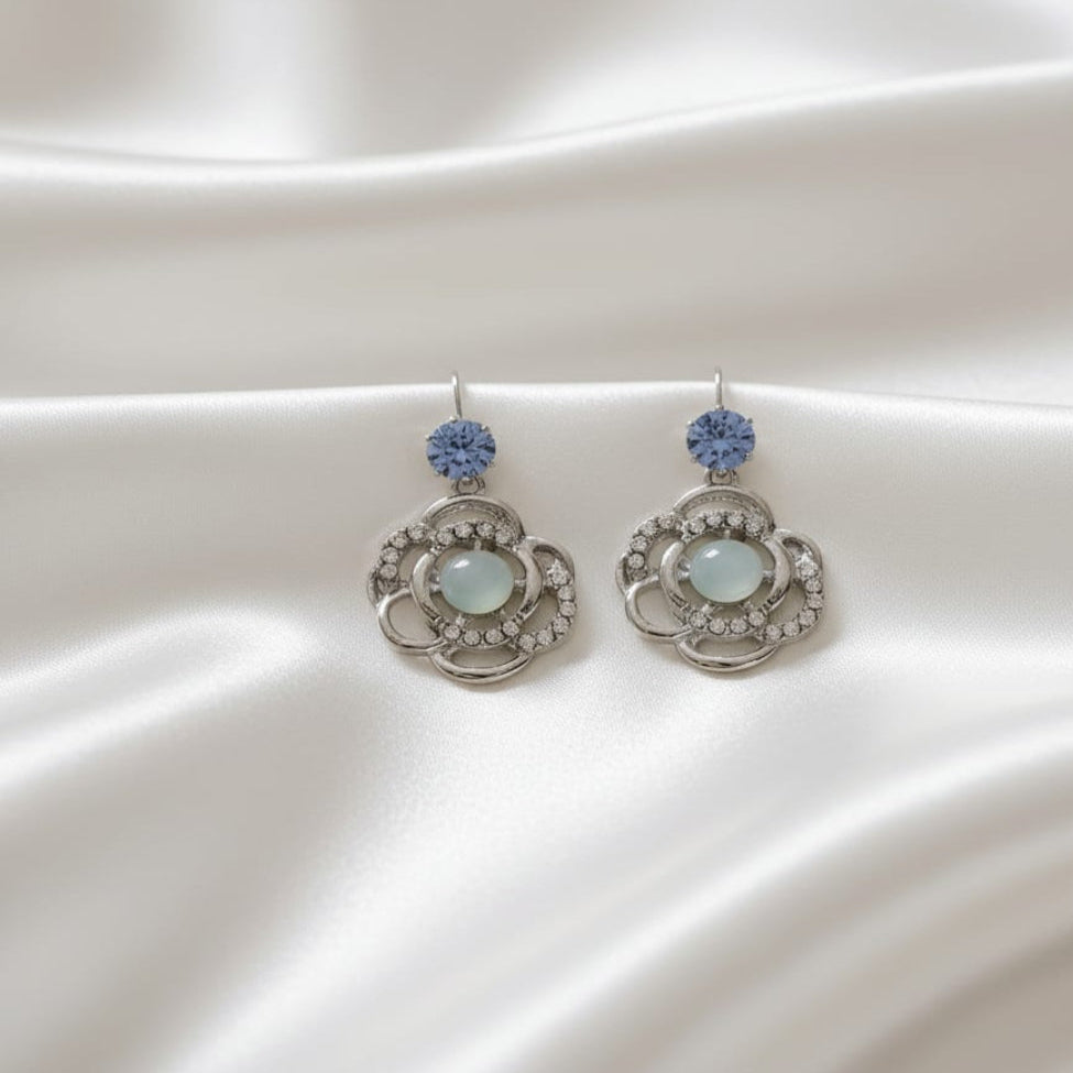 Victorian Pearl Silver Earrings