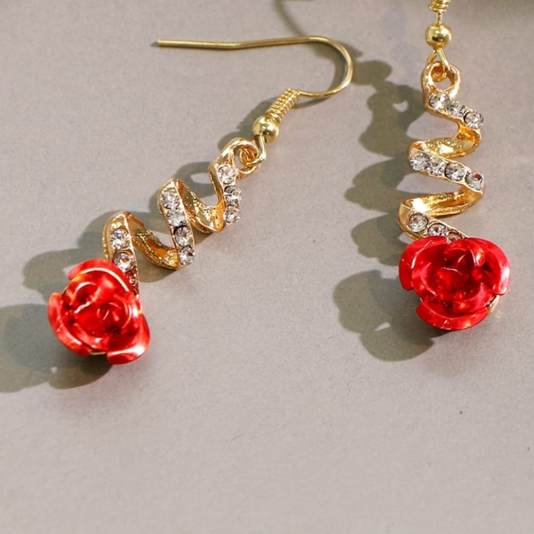 Victorian Aura Red Earrings