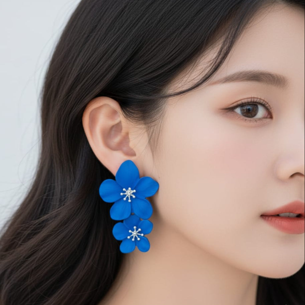 Victorian Blue Drop Earrings