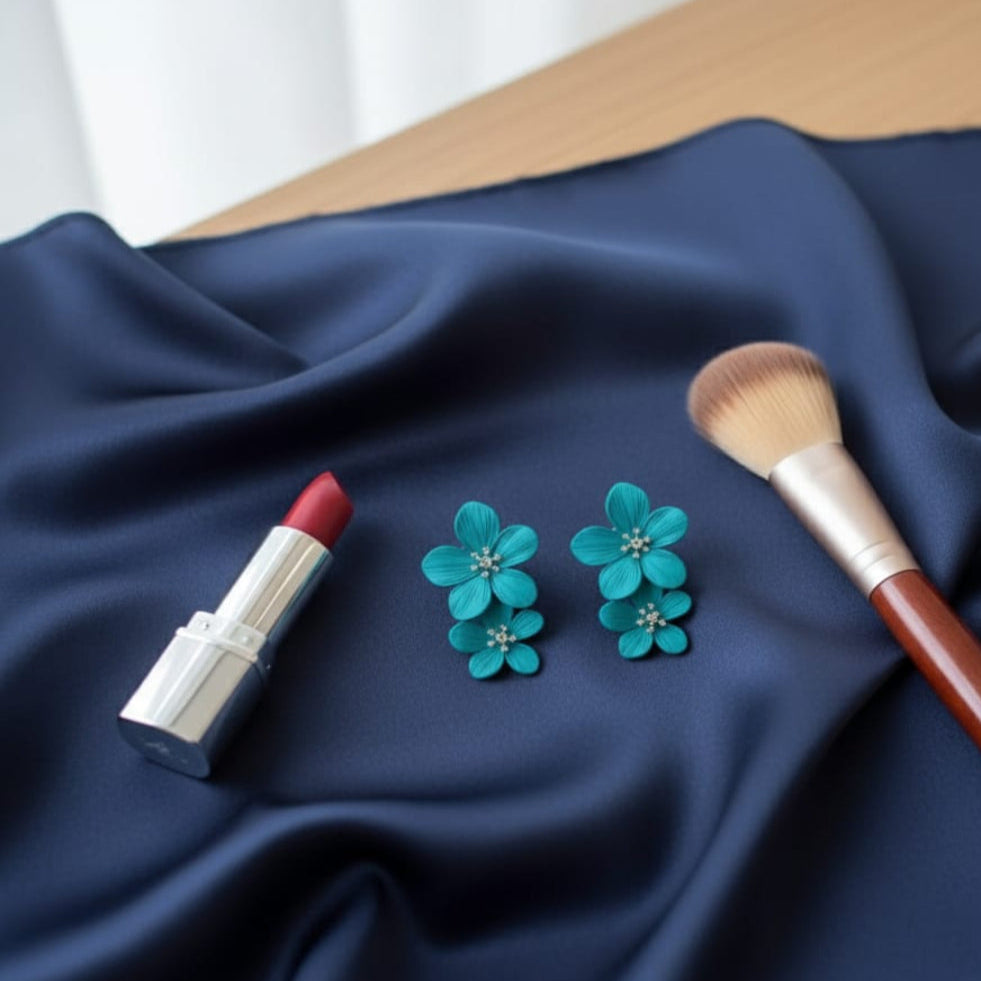 Victorian Green Floral Earrings