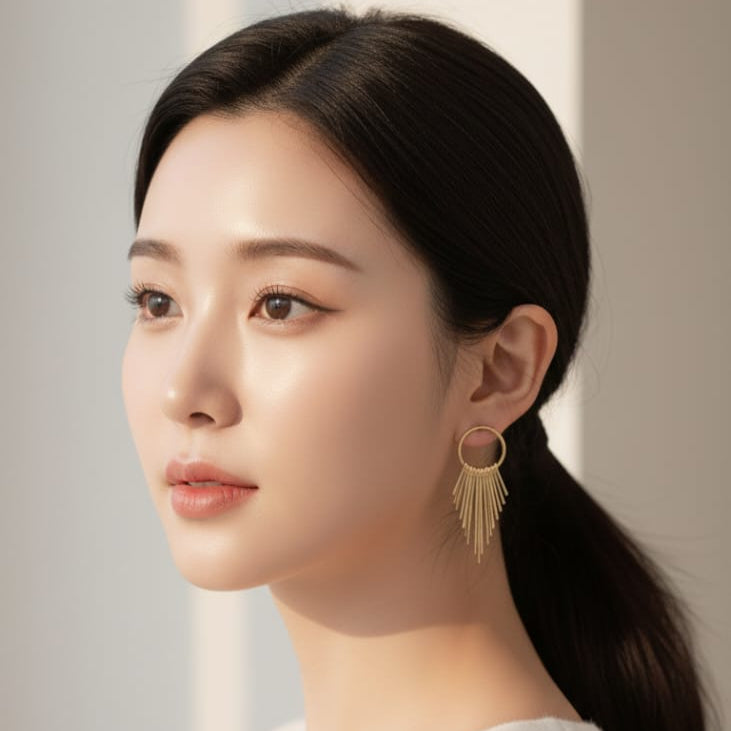 Victorian Golden Drop Earrings