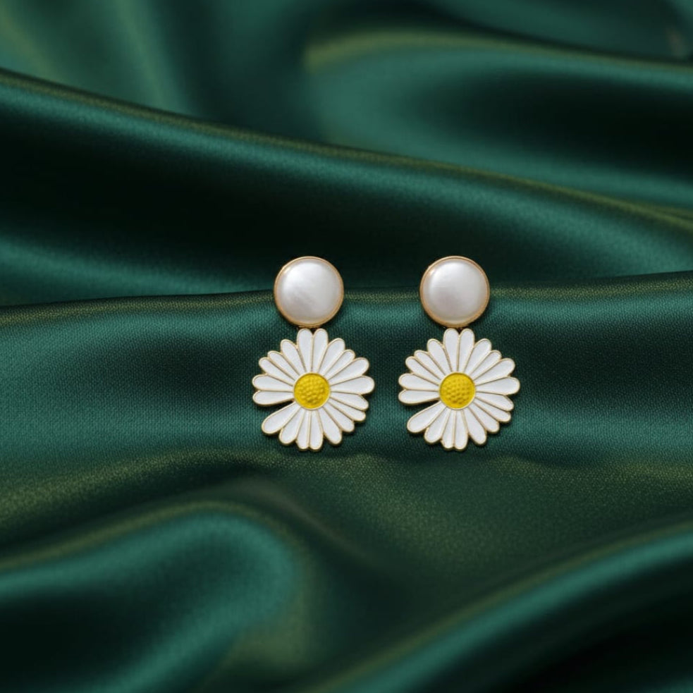 Victorian Daisy Drop Earrings