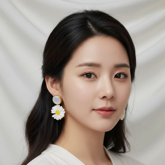 Victorian Daisy Drop Earrings