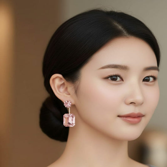 Victorian Pink Drop Earrings