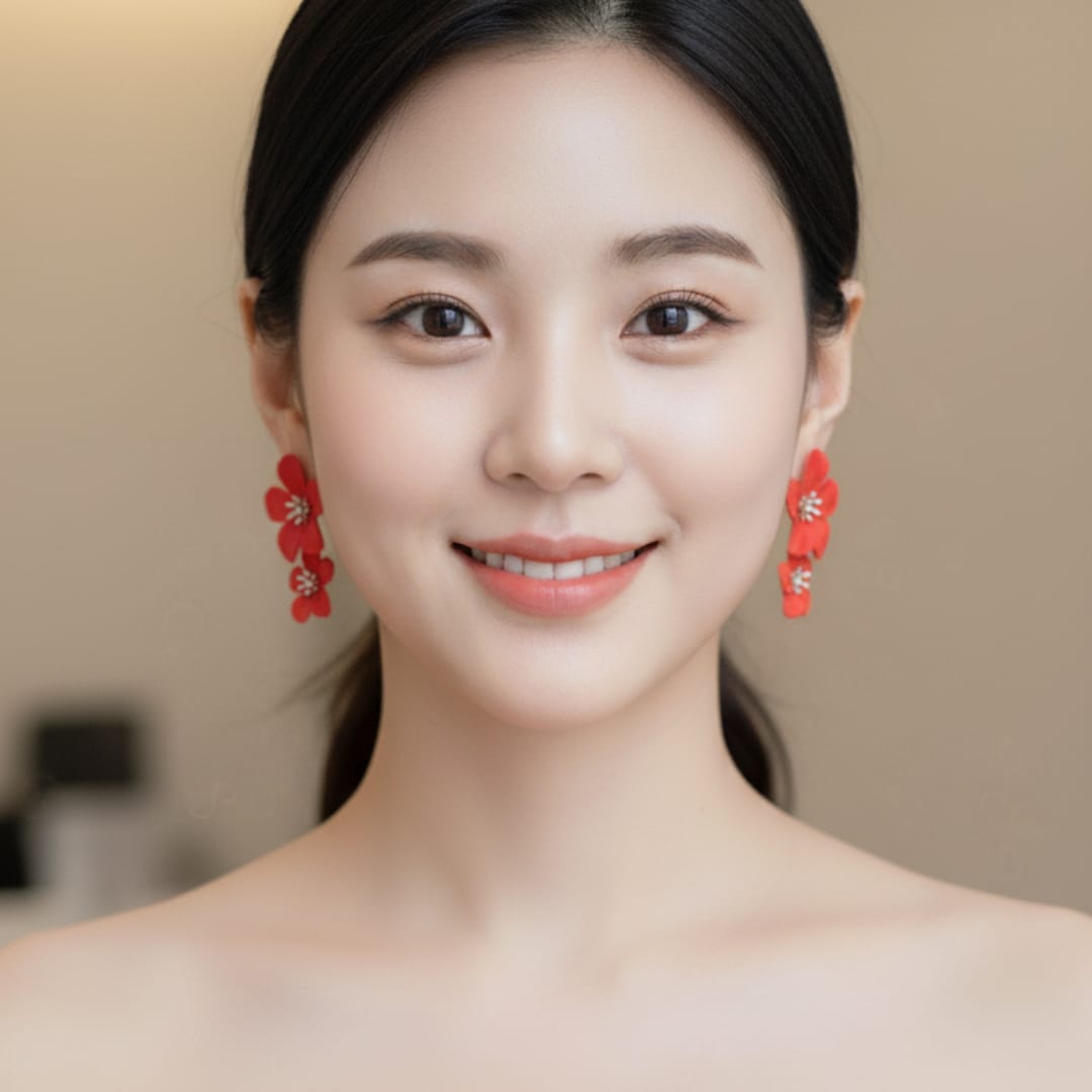 Red Victorian Earrings