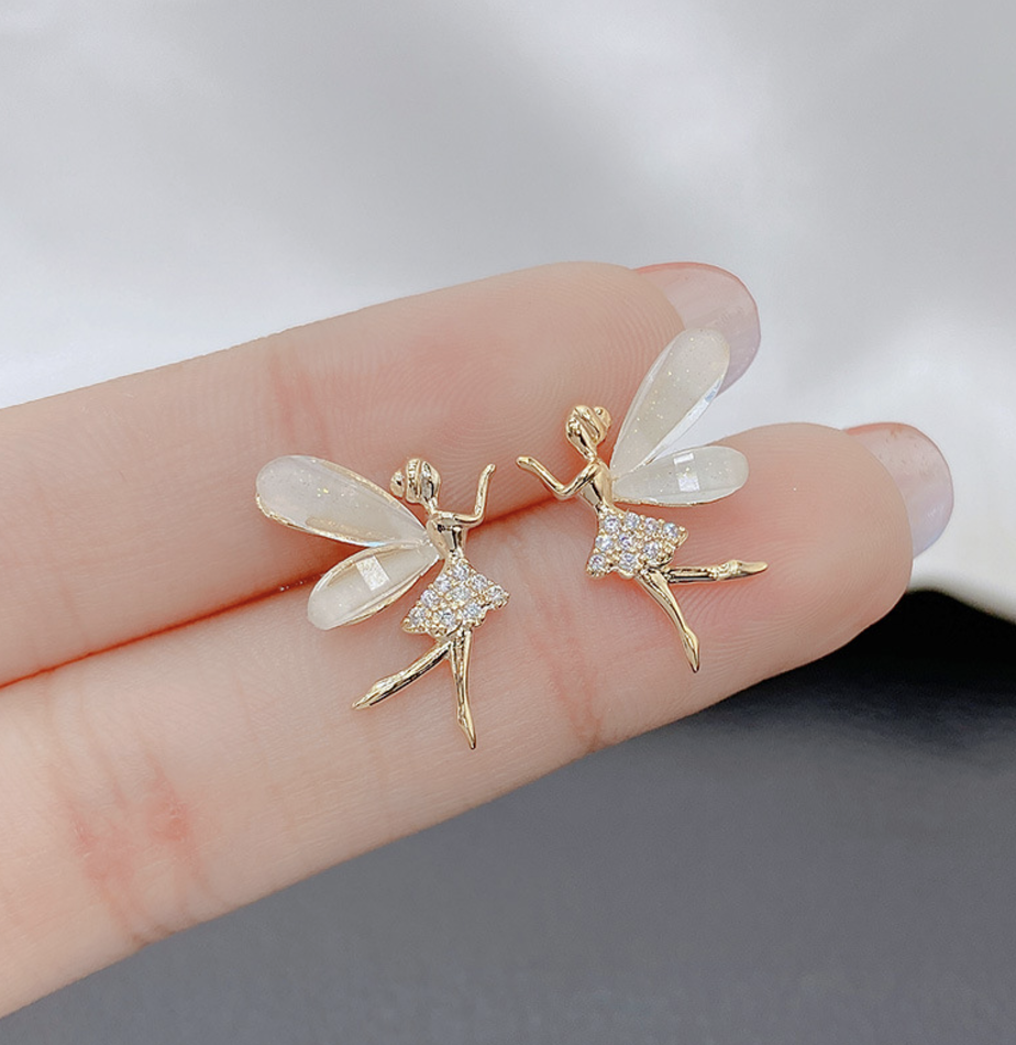 Crystal Fairy Angel Earrings