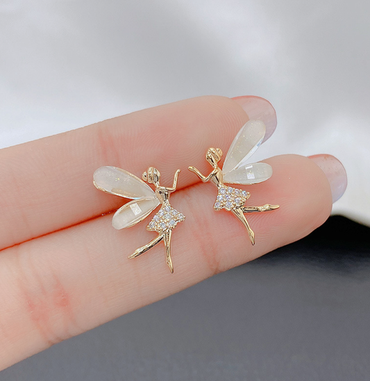 Crystal Fairy Angel Earrings