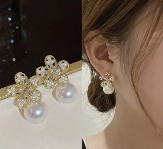 Trending Now Floral Pearl Earrings