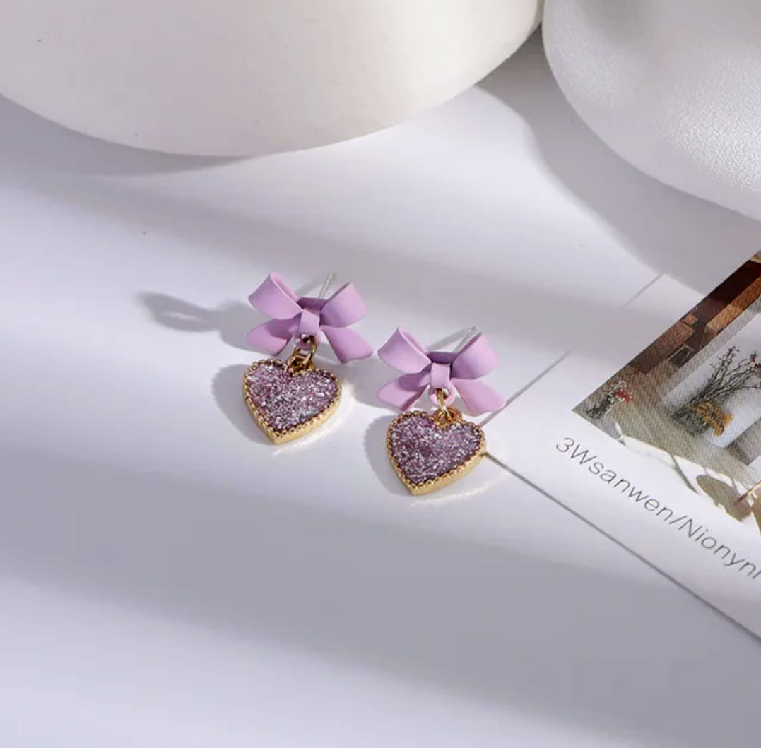 I Love You for Life Heart-Shaped Earrings