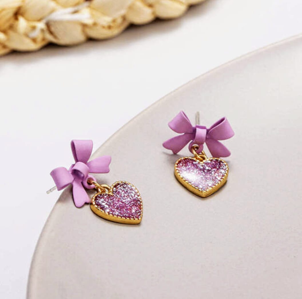 I Love You for Life Heart-Shaped Earrings