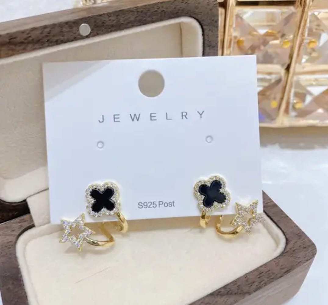 Double the charm illusion Stud Earrings