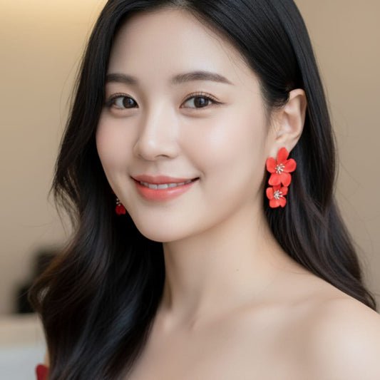 Red Victorian Earrings
