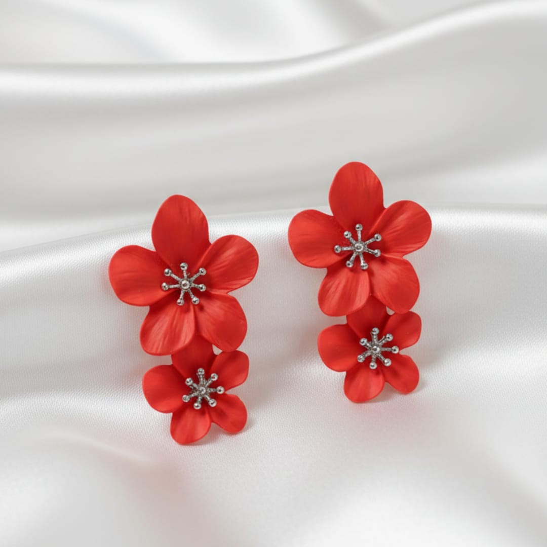 Red Victorian Earrings