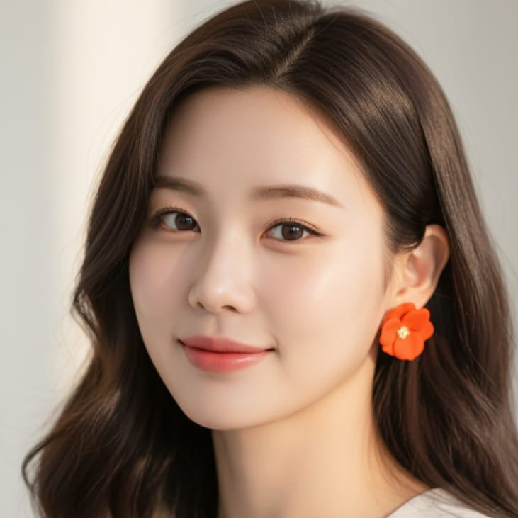 Statement Red Stud Earrings