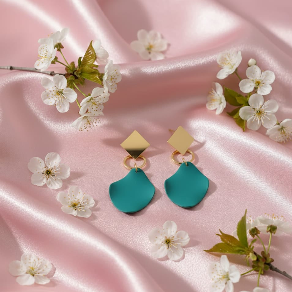 Victorian Vintage Green Earrings