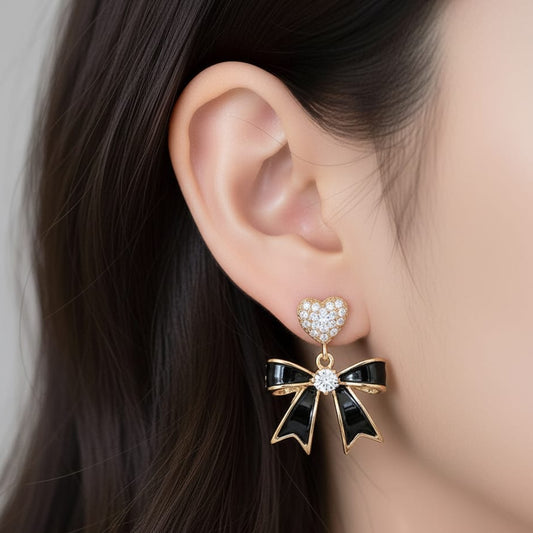 Victorian Heart Drop Earrings