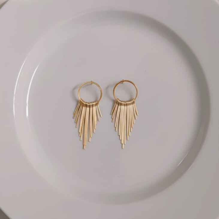 Victorian Golden Drop Earrings