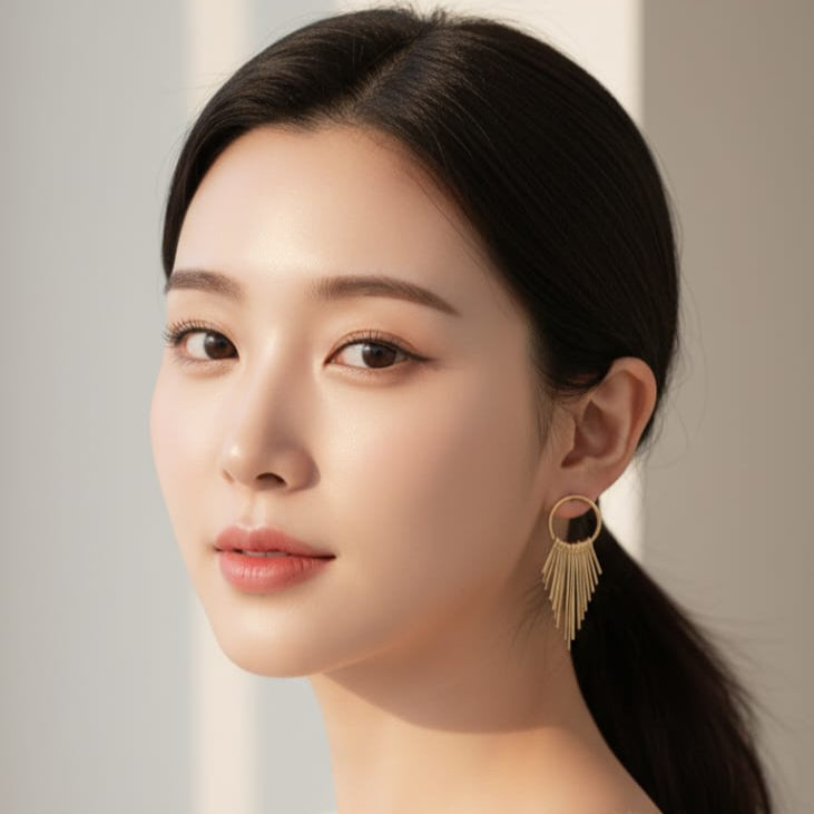 Victorian Golden Drop Earrings
