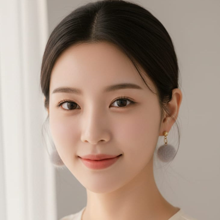 Drop Fur Ball Earrings