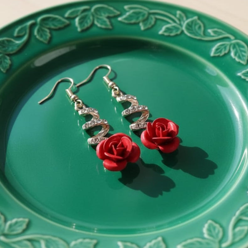 Victorian Aura Red Earrings