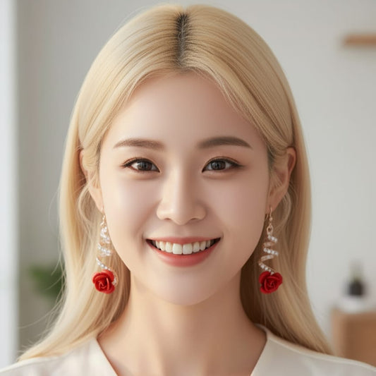 Victorian Aura Red Earrings