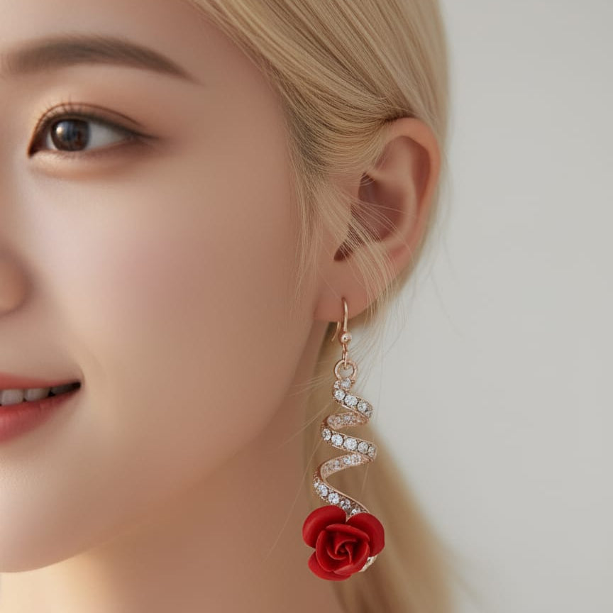 Victorian Aura Red Earrings