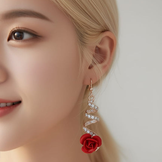 Victorian Aura Red Earrings