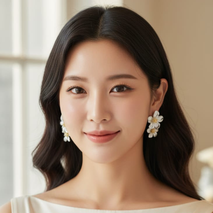 Victorian Floral Drop Earrings
