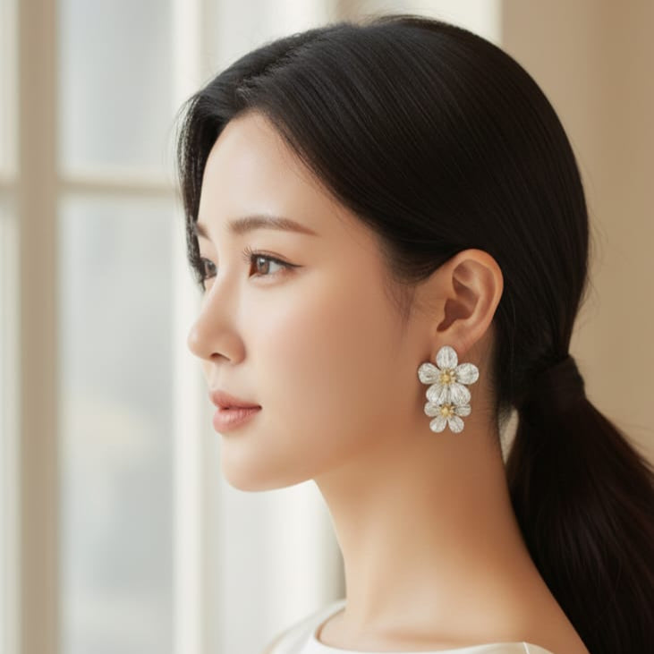 Victorian Floral Drop Earrings