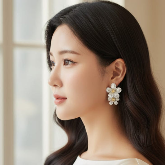 Victorian Floral Drop Earrings