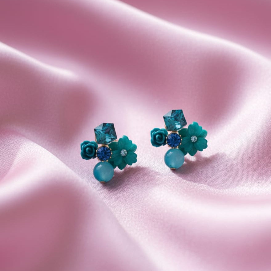 Victorian Floral Stud Earrings