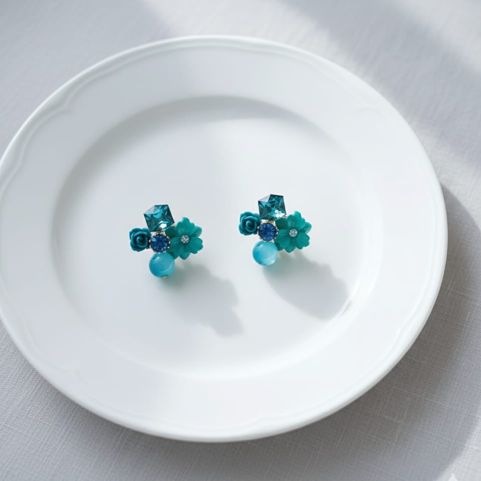 Victorian Floral Stud Earrings